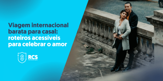 foto mostra casal apaixonado viajando